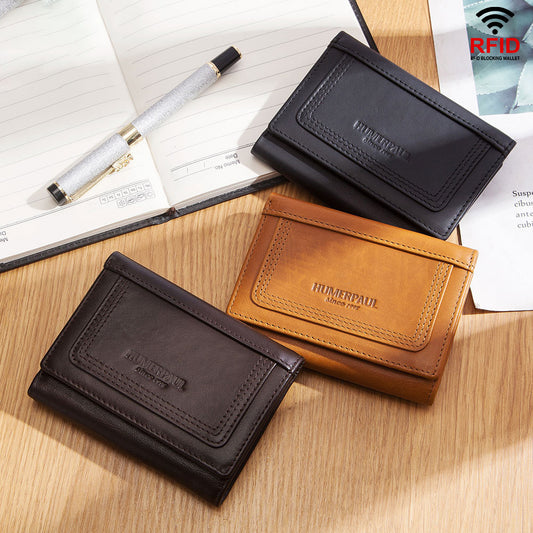 RFID Anti-Magnetic Multi Card Zipper Wallet for Men