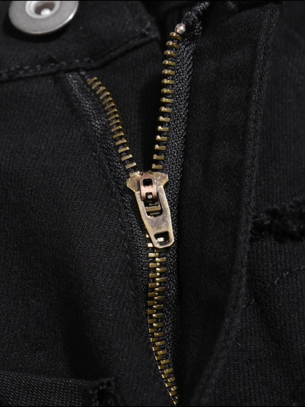 Men's Washed Distressed Panelled Jeans - Premium Japanese Denim