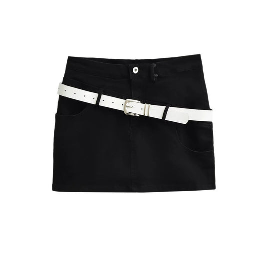 Premium Japanese Denim Two-Piece Skirt Set