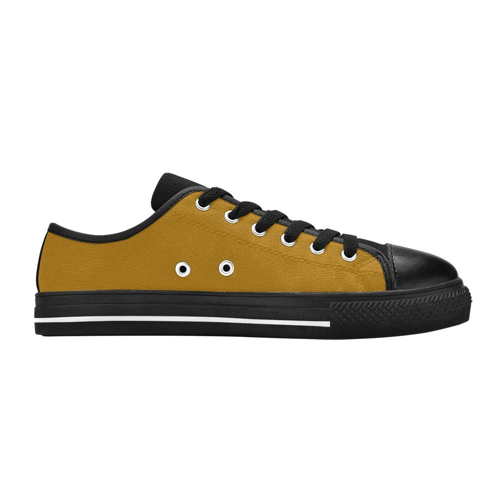 Low Top Canvas Men's Shoes - Dark Yellow Goldenrod