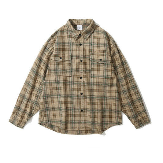 Loose Wide Checkered Unisex Shirt for Men and Women
