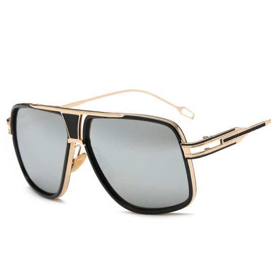 Oversized Flat Top Sunglasses For Men And Women UV400 Protection Mirror Lenses