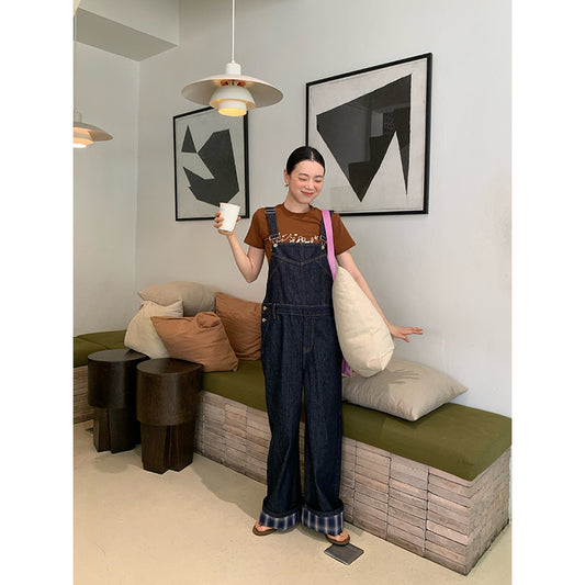 Premium Wide-Leg Overalls Made from Japanese Denim with Unique Design