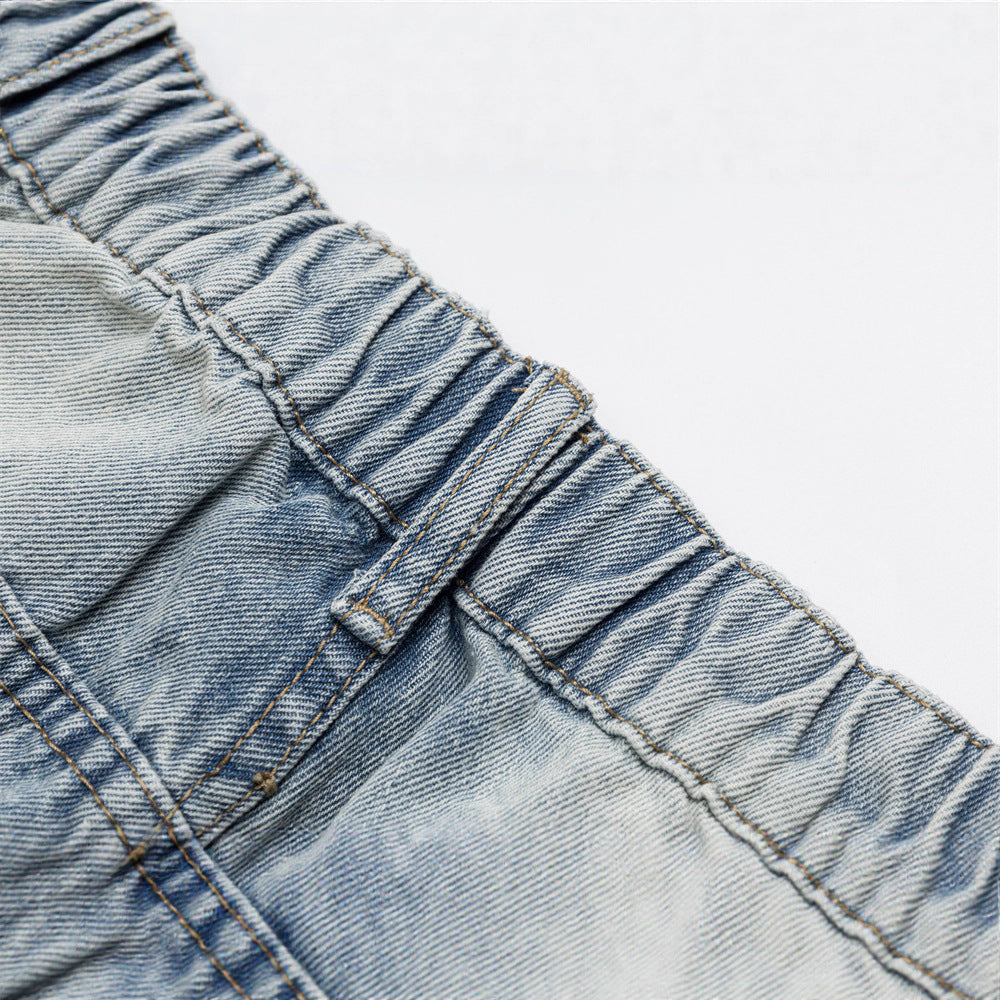 Men's Streetwear Ripped Denim Jeans - Slim Straight Leg Pants