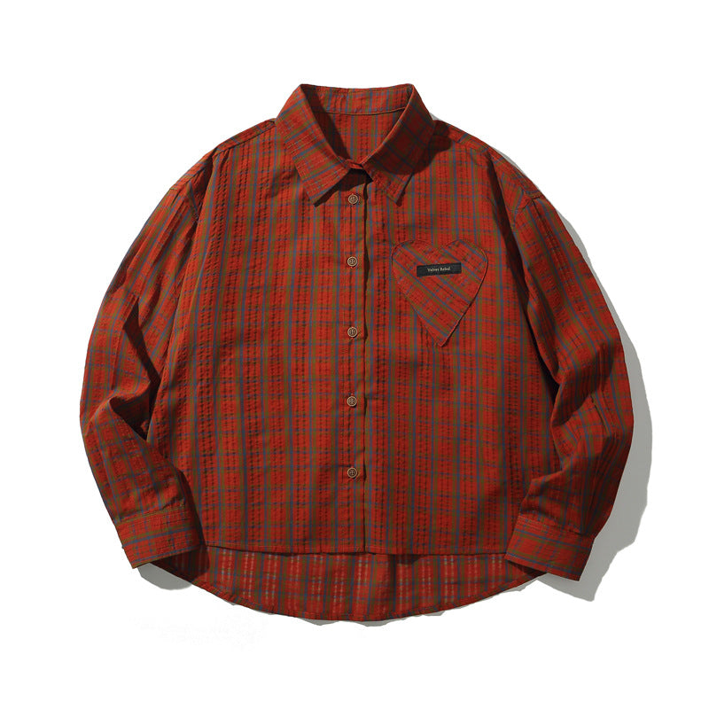 Vintage Plaid Shirt for Men - Korean Style