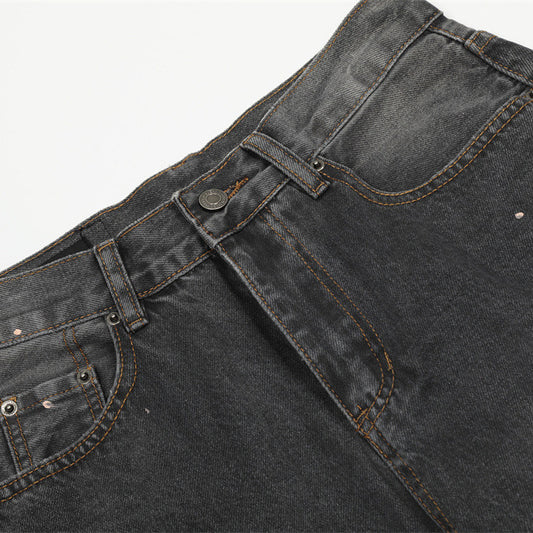 Straight Leg Loose Fit Denim Pants