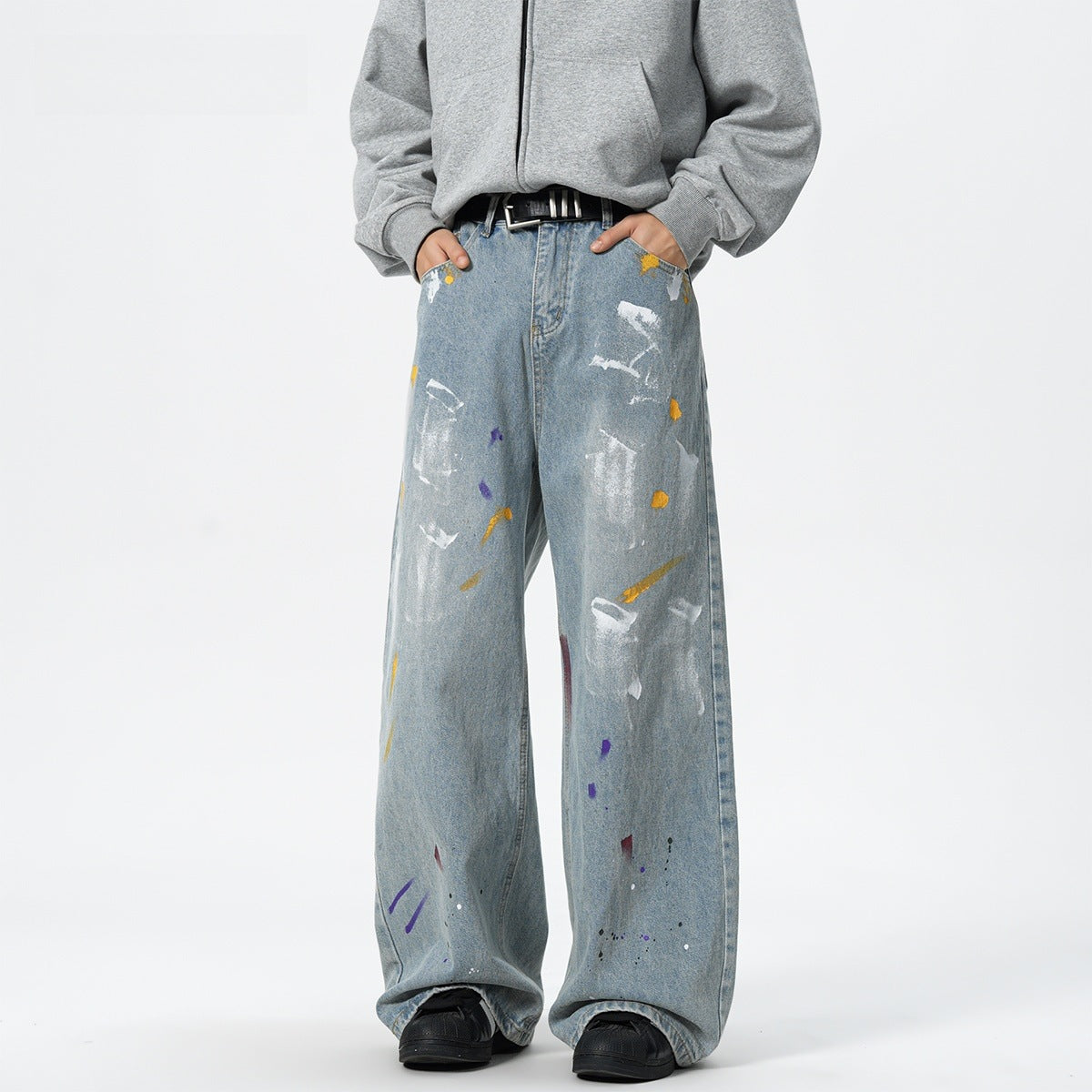 Graffiti Design Denim Jeans for Men