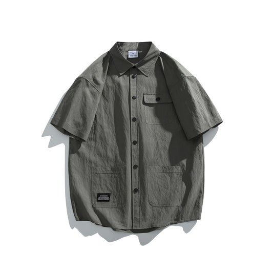 Multi Pocket Loose Fit Workwear Shirt for Men and Women