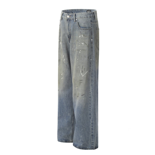 Gradient Loose Fit Three-Dimensional Casual Pile Slim Wide-Leg Long Pants