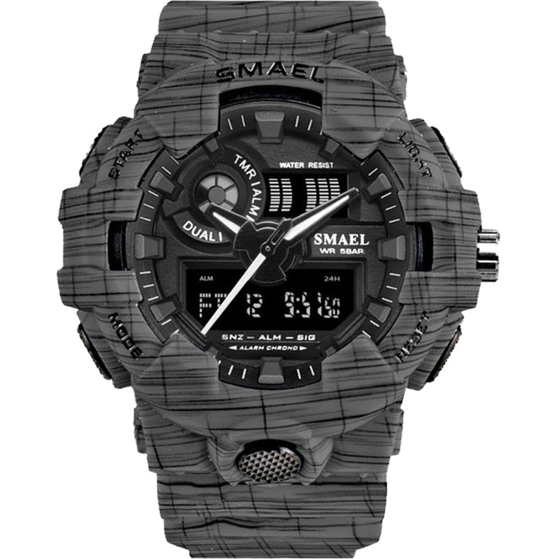 Men's Sport Military Watch - Digital LED 50m Waterproof Up To 50m