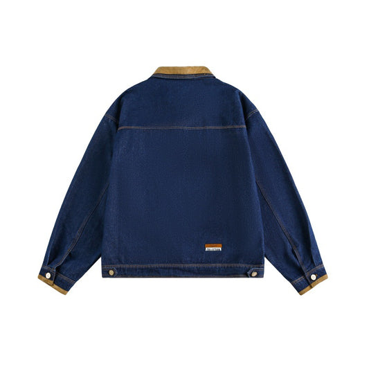 Men's Multi-Pocket Loose Fit Denim Jacket