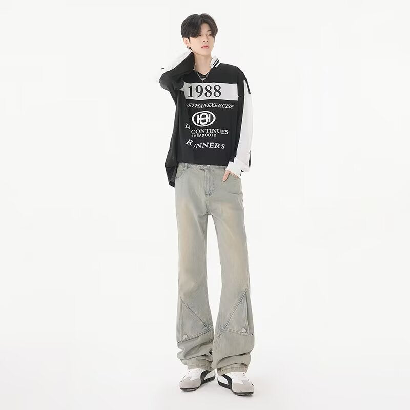 High Street Micro Flared Loose Casual Pants