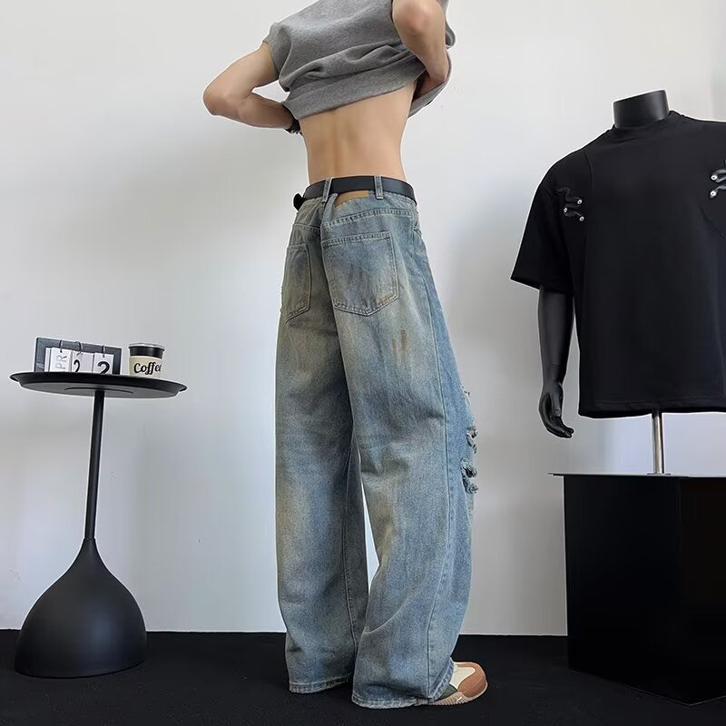 Retro Wide Leg Pants - Versatile Denim for Summer