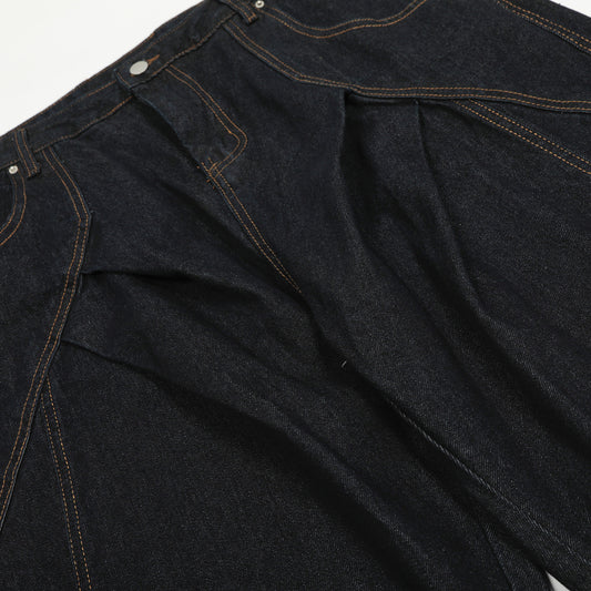 Embroidered Distressed Denim Long Pants