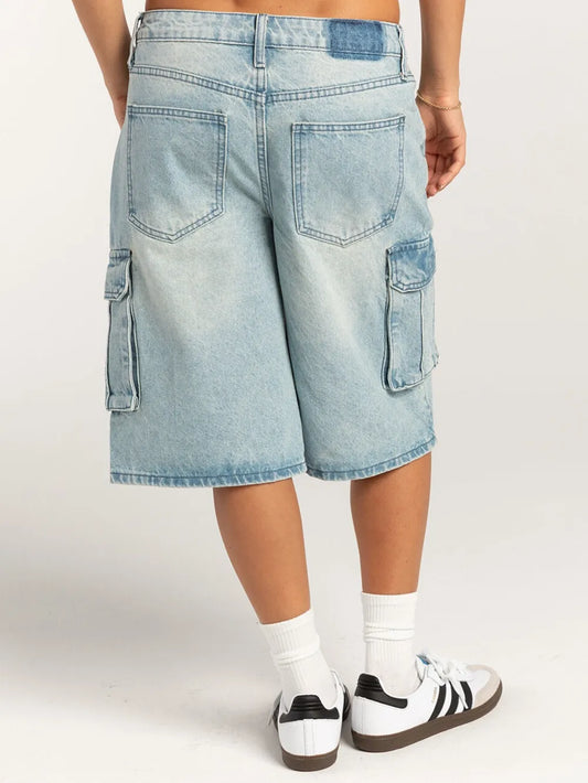 Street Trendsetters Women's Denim Straight Leg Workwear Pants