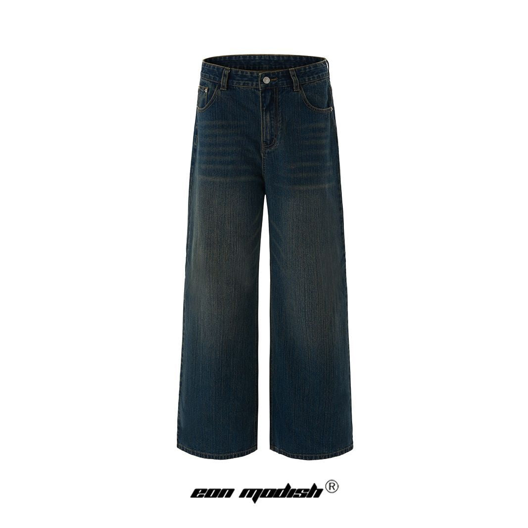 Premium Japanese Washed Denim Retro Long Pants
