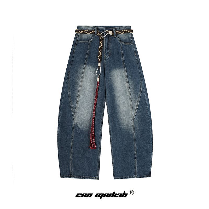 High-Street Unique Design Denim Long Pants