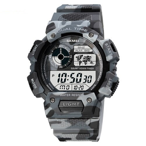 Men's Digital Watch with Light Up Display - Waterproof