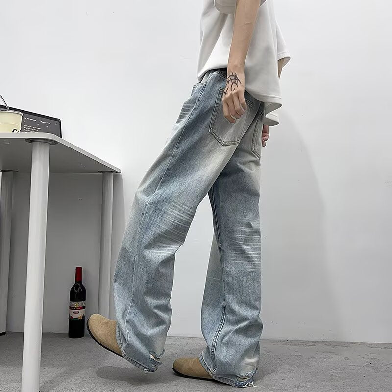 Retro Light Blue Summer Jeans - Thin Design