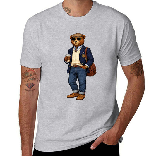 Oxford Denim Bear Men's Short Sleeve Tee - Gray