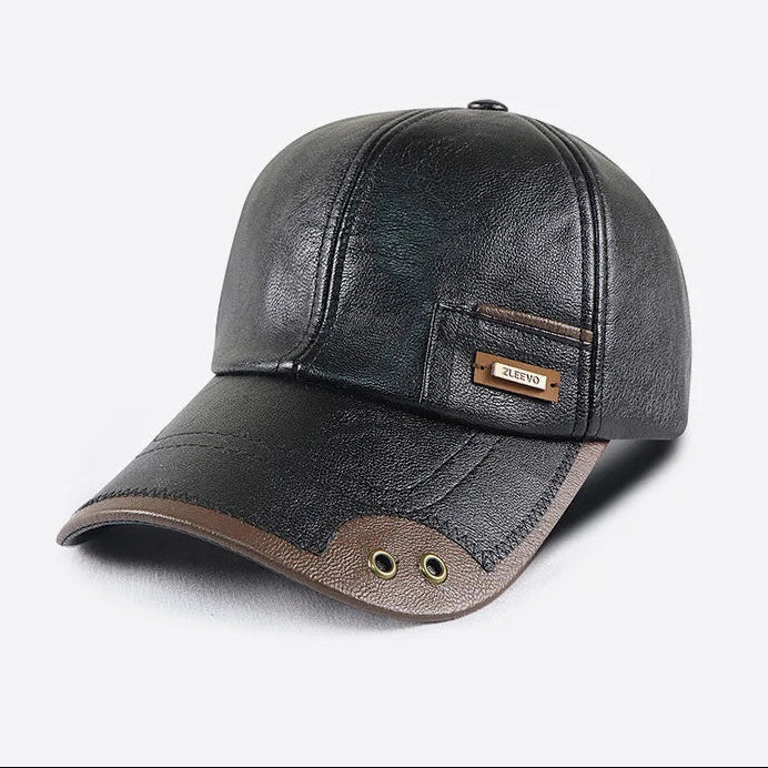 Leather Baseball Cap