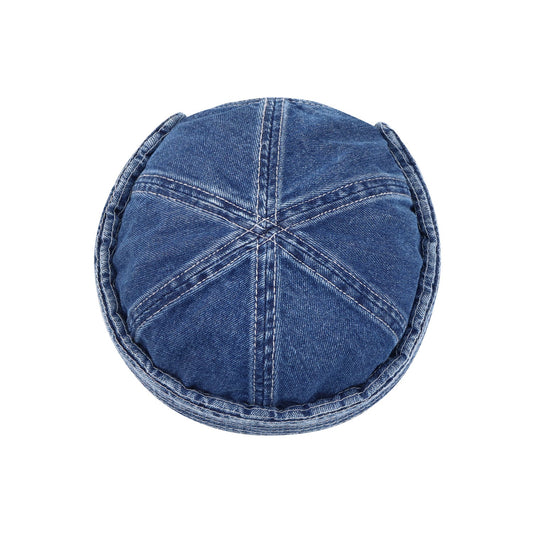 Washed Denim Melon Skin Hat - Unisex Sailor Hat