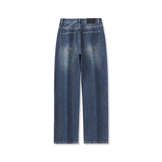 Slim Wide-Leg Straight Jeans for Men and Women - Premium Japanese Denim