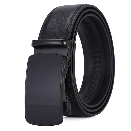 Men's High-End Automatic Buckle Two-Layer Cowhide New Belt