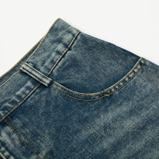 High-Street Unique Design Denim Long Pants