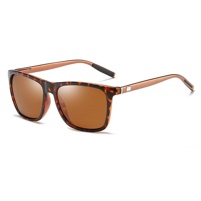Polarized Sunglasses - Square Frame Aluminum Magnesium UV400 Protection