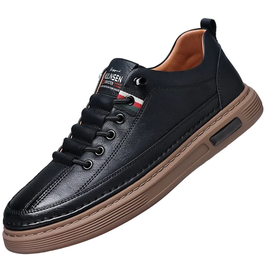 Versatile Men's Casual Shoes - Leather Soft Soled Breathable Board Shoes