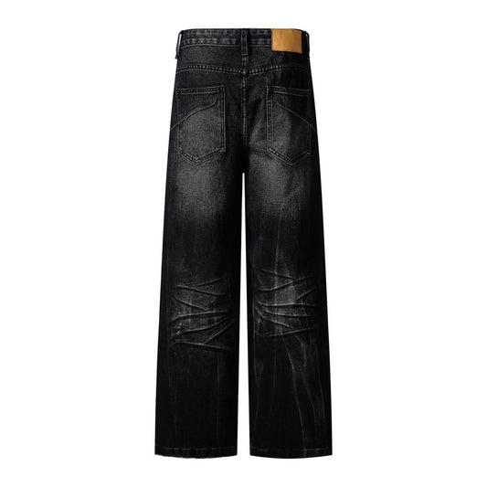 Men's Vintage Loose Fit Faded Denim Pants