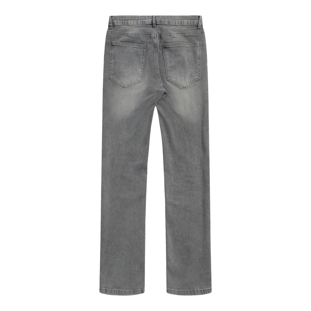 Men's Denim Jeans, Splatter Paint Ripped Straight Leg, Loose Fit, Casual Men's Pants