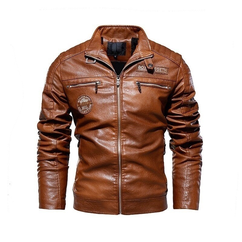 Men's Leather Jacket - Motorcycle Jacket