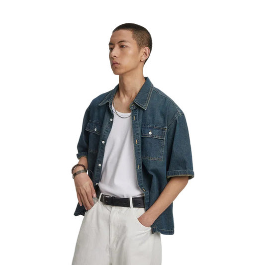 Short Sleeve Denim Shirt