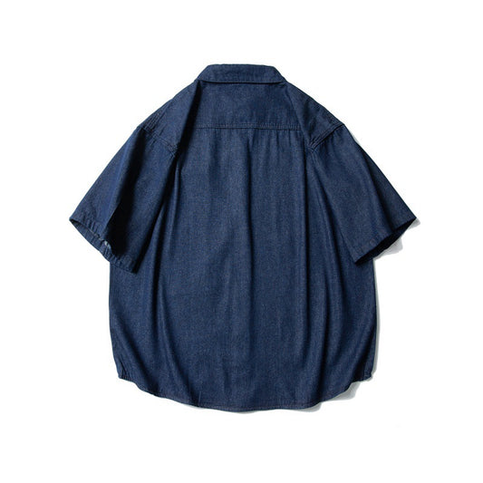 Loose-Fit Pocket Denim Shirt