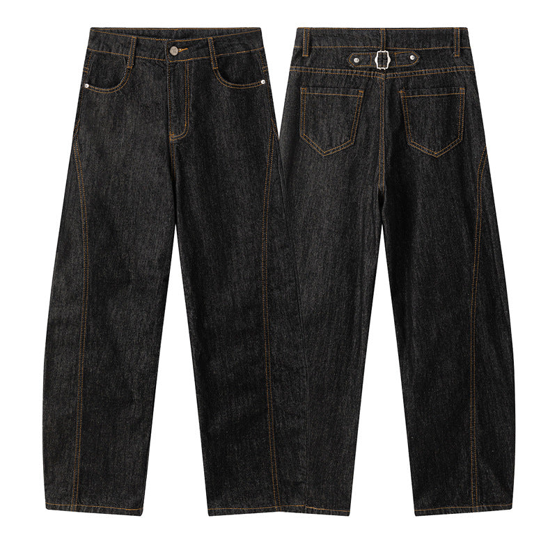 Original Selvedge Loose Fit Denim Pants - Casual Wide Leg Jeans