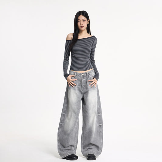Unisex Wide Leg Denim Pants - Oversized Relaxed Fit Jeans