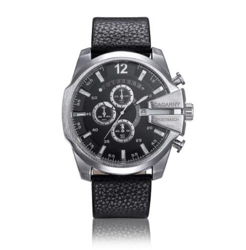 Men's Leather Quartz Watches
