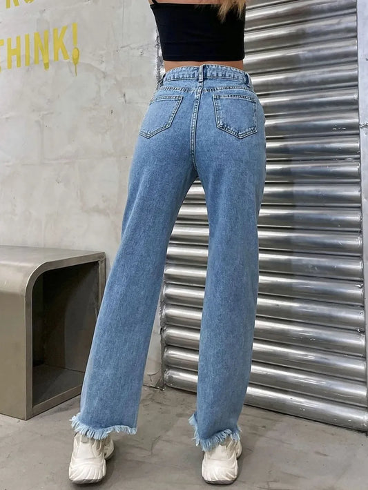 Women's Slim Fit Flared Cowboy Pants