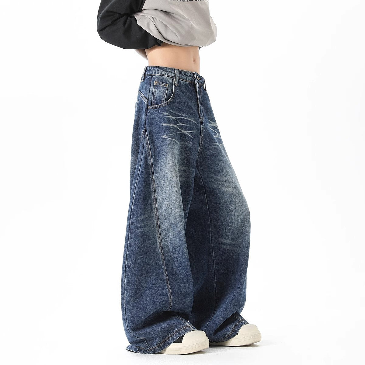 Loose Slimming Straight Leg Wide Leg Pants