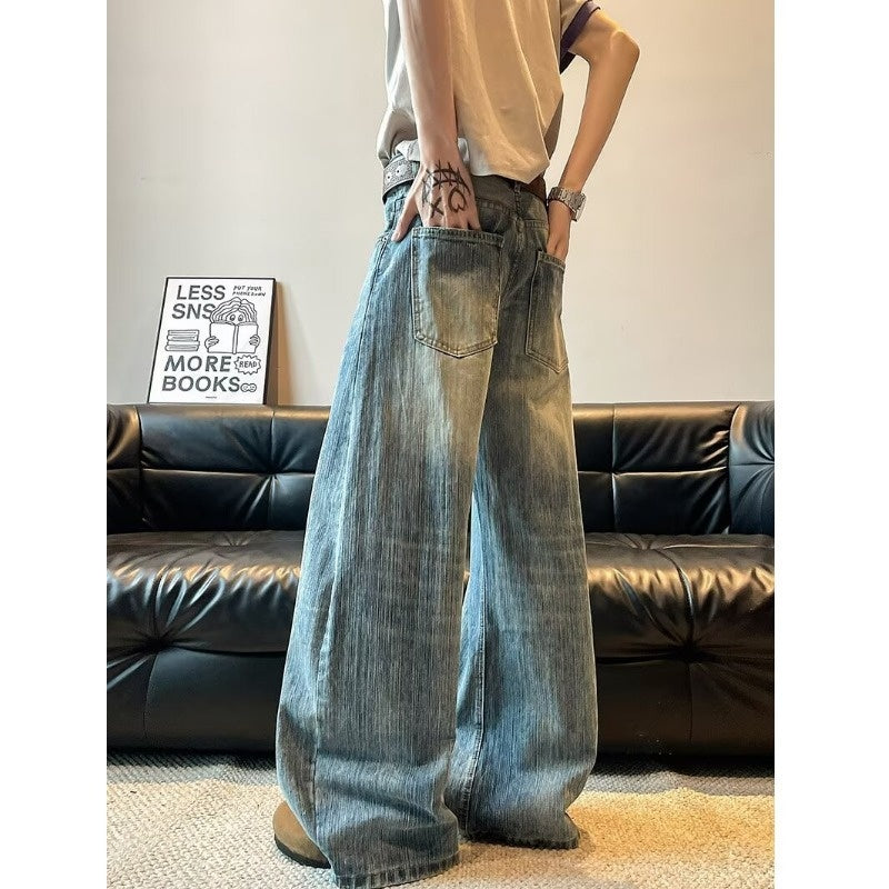 Bamboo Patterned Loose Casual Wide Leg Pants