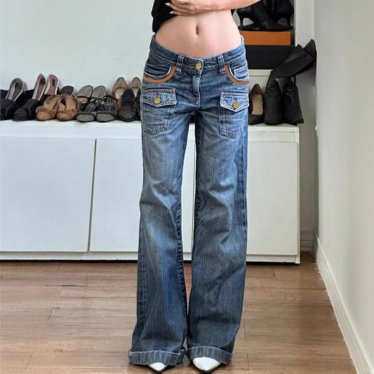 Workwear Pocket High-Waisted Straight Leg Jeans