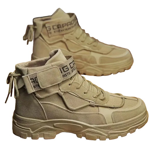Men's High Top Workwear Style Short Boots