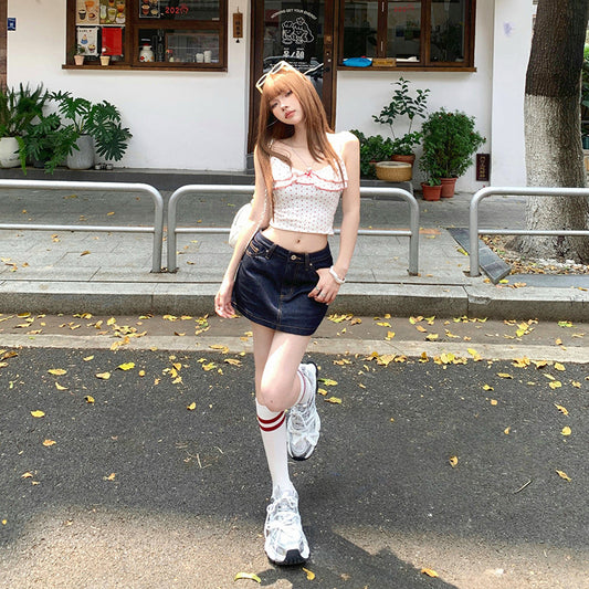 Women's Classic Denim Mini Skirt - Summer Versatile Half Skirt