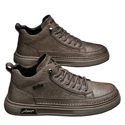 Breathable and Waterproof Japanese Style Leather Sneakers for Men