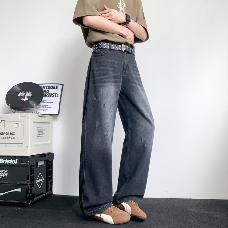 Premium Japanese Denim Straight Leg Jeans - Vintage Mud Dye