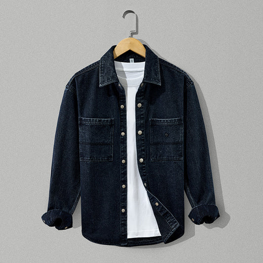 Men's Thick Pure Cotton Denim Coat