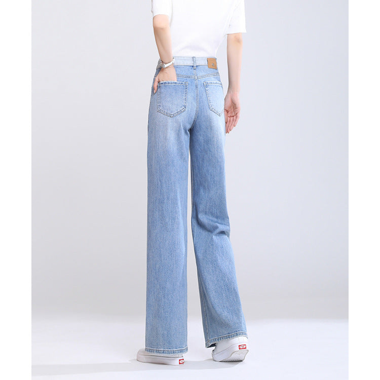Wide Leg Jeans for Women - Loose High Waist Straight Pants