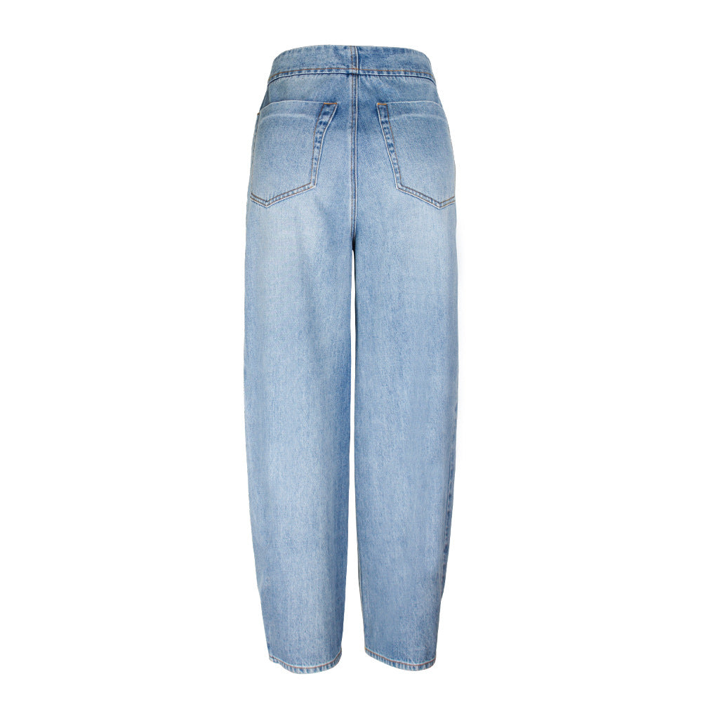 High-Waist Wide-Leg Jeans with Pockets for Women